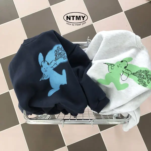 Nice To Meet You - Korean Children Fashion - #littlefashionista - Carrot Rabbit Sweatshirt - 3