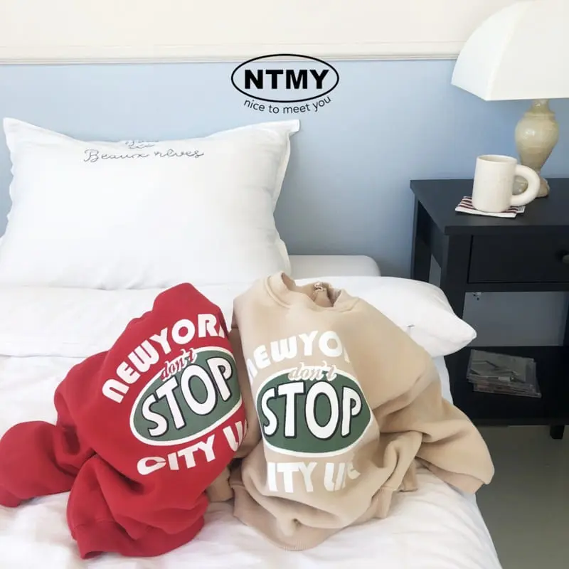 Nice To Meet You - Korean Children Fashion - #magicofchildhood - Stop Sweatshirt - 8