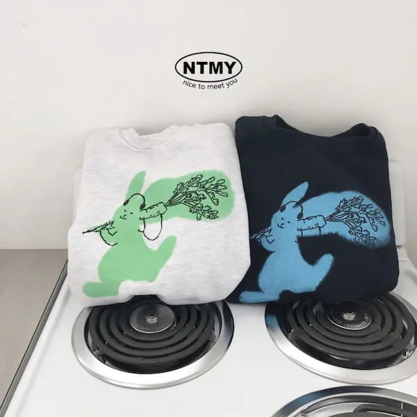 Nice To Meet You - Korean Children Fashion - #littlefashionista - Carrot Rabbit Sweatshirt - 4