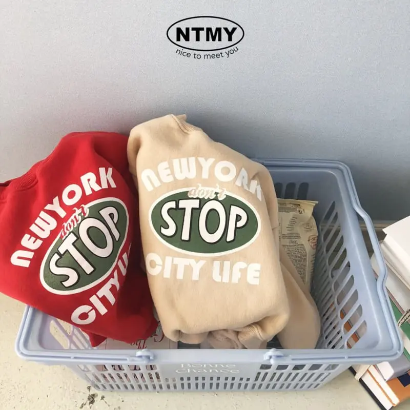 Nice To Meet You - Korean Children Fashion - #minifashionista - Stop Sweatshirt - 9