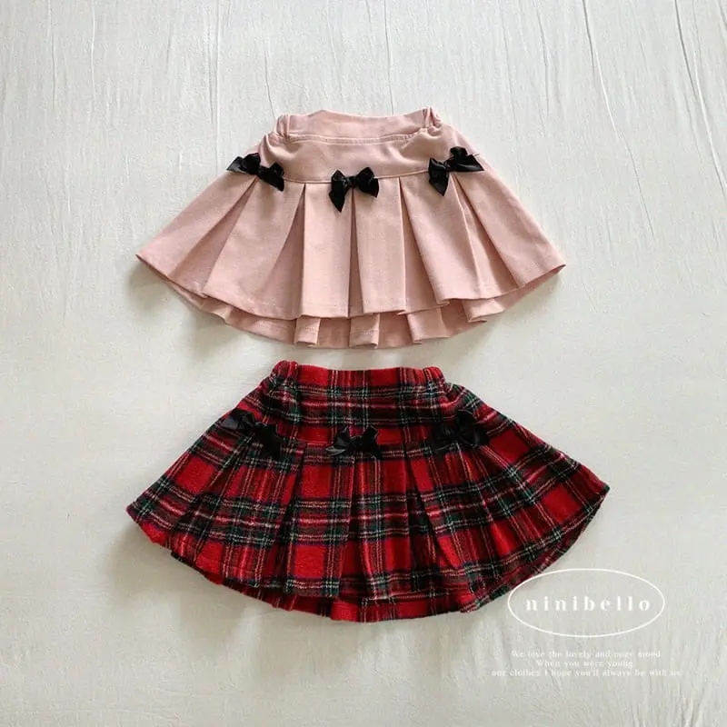 Ninibello - Korean Children Fashion - #prettylittlegirls - Joy Ribbon Pleats Skirt