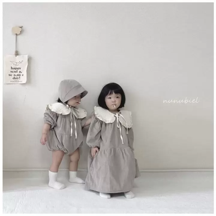 Nunubiel - Korean Baby Fashion - #babyoninstagram - Bebe Shirring Romper Bonnet - 9