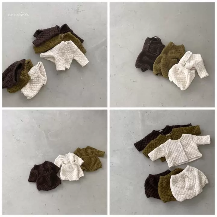 Nunubiel - Korean Baby Fashion - #babyoutfit - Bebe Dia Top Bottom Set - 3