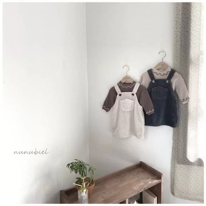 Nunubiel - Korean Children Fashion - #Kfashion4kids - Kid Rib Dungarees One-piece - 7