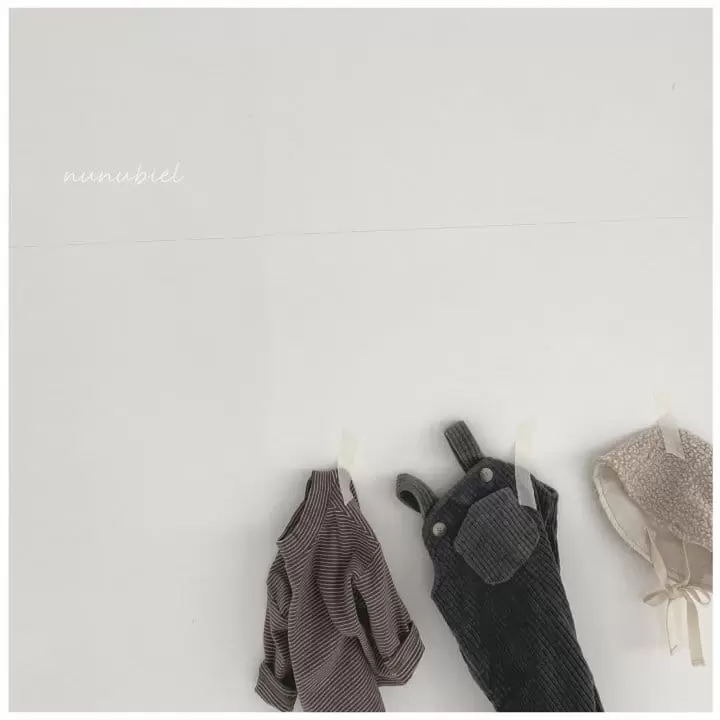 Nunubiel - Korean Children Fashion - #Kfashion4kids - Kid Rib Dungarees Pants - 6