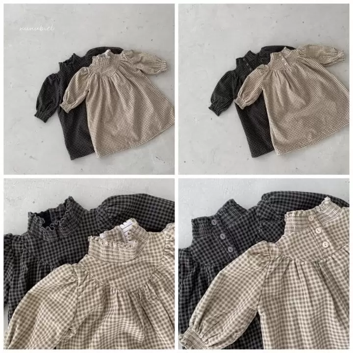 Nunubiel - Korean Children Fashion - #designkidswear - Kid Check One-piece