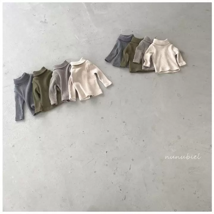 Nunubiel - Korean Children Fashion - #discoveringself - Kid Rib Turtleneck Tee - 4