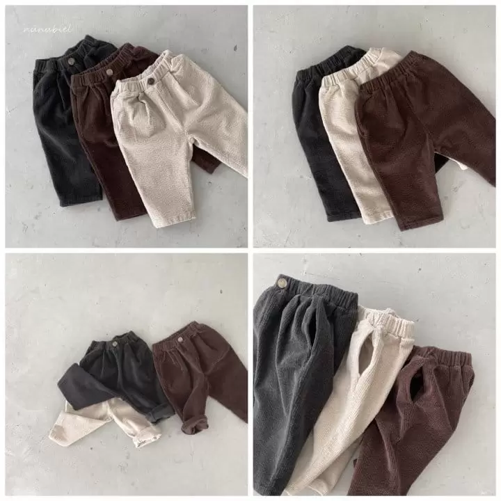 Nunubiel - Korean Children Fashion - #kidsshorts - Kid Embo Rib Pants