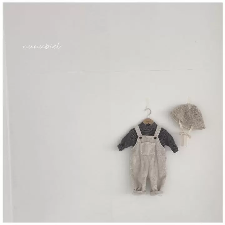 Nunubiel - Korean Children Fashion - #kidzfashiontrend - Kid Rib Dungarees Pants - 5