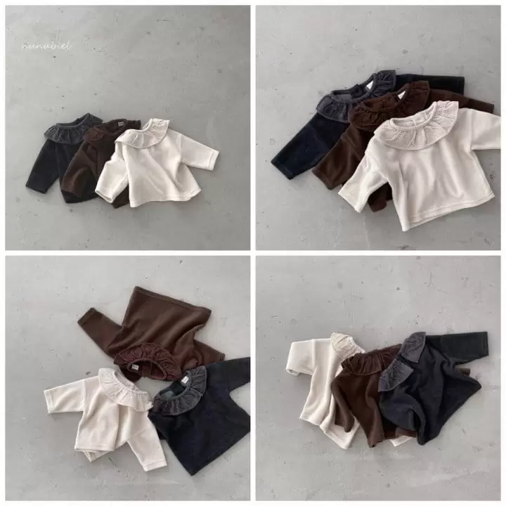 Nunubiel - Korean Children Fashion - #magicofchildhood - Kid Veloure Frill Tee