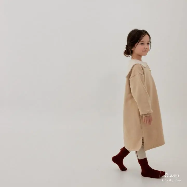 O Wen - Korean Children Fashion - #Kfashion4kids - Love Collar Long One-piece - 6