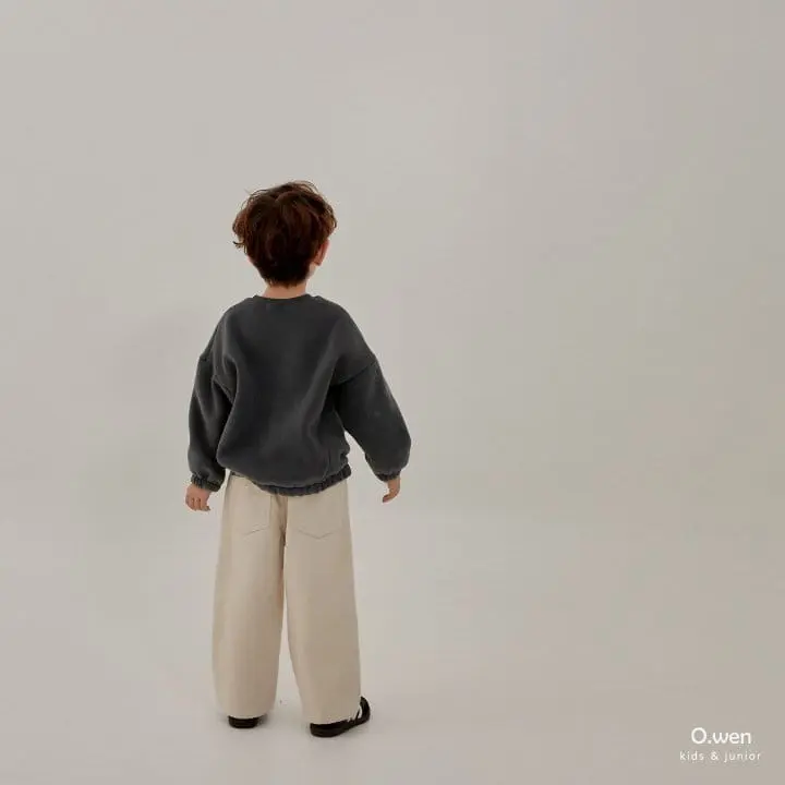 O Wen - Korean Children Fashion - #kidsshorts - Minial Slit Sweatshirt - 8