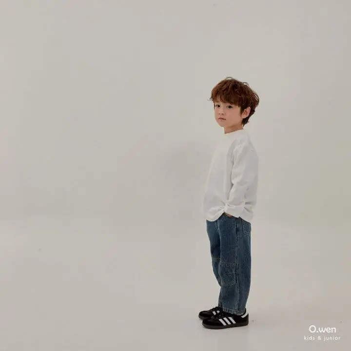 O Wen - Korean Children Fashion - #minifashionista - Winter Slit Fleece Jeans - 3
