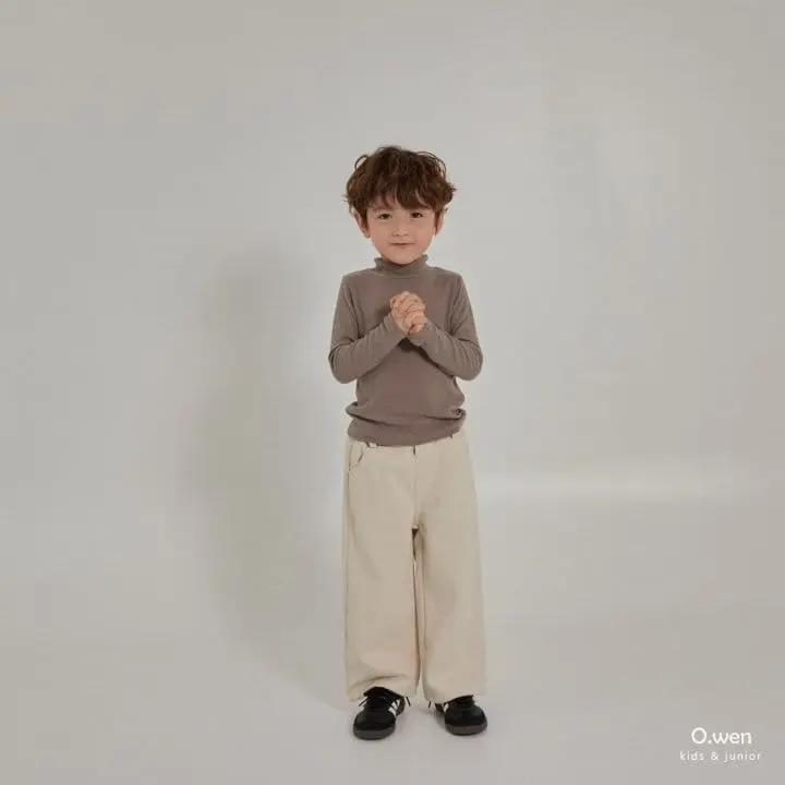 O Wen - Korean Children Fashion - #toddlerclothing - Fleece Span Turtleneck Tee - 4