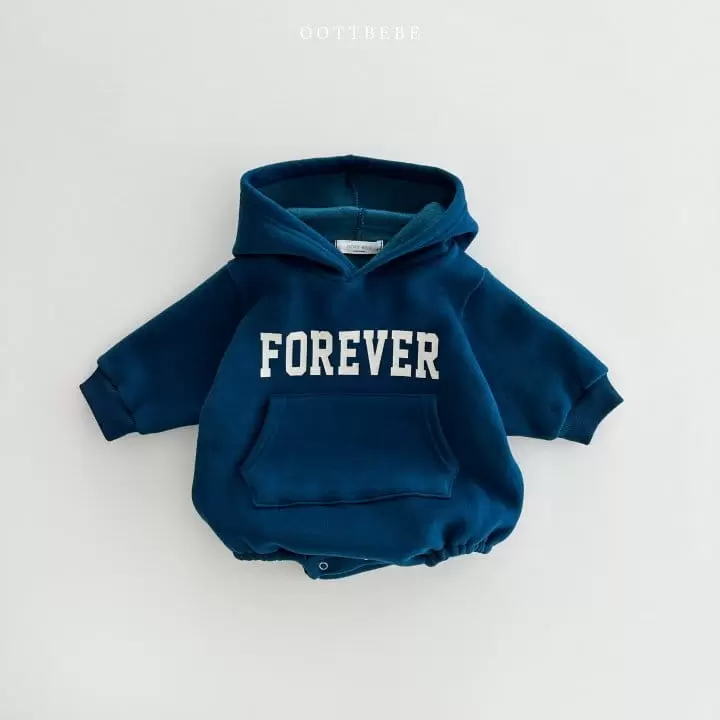 Oott Bebe - Korean Baby Fashion - #babyclothing - Forever Hoody Bodysuit - 2
