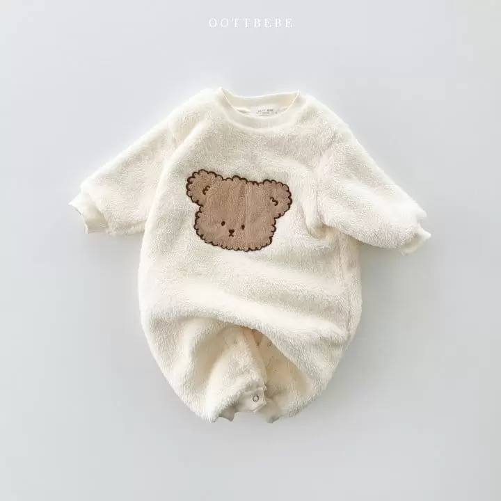 Oott Bebe - Korean Baby Fashion - #babygirlfashion - Cozy Fleece Bodysuit - 4