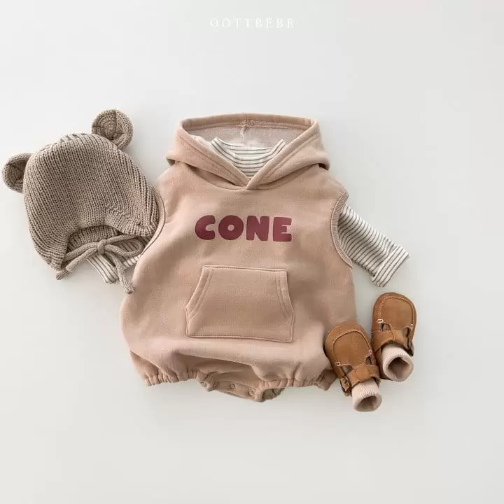 Oott Bebe - Korean Baby Fashion - #babylifestyle - Corn Bodysuit Muffler Set - 2