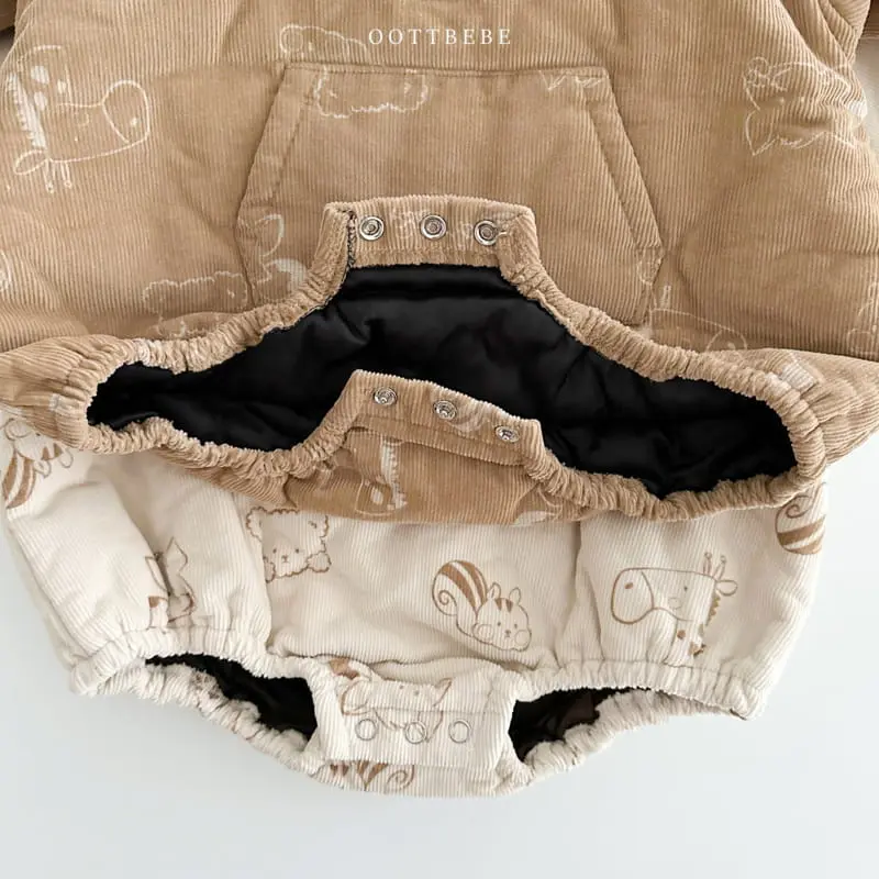 Oott Bebe - Korean Baby Fashion - #babylifestyle - Bear Rib Bodysuit - 5
