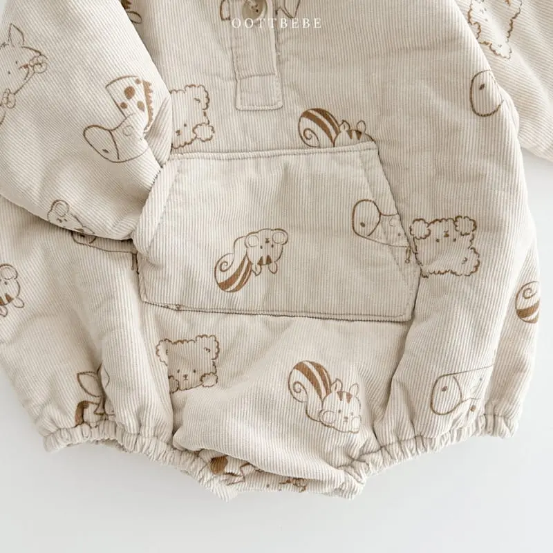 Oott Bebe - Korean Baby Fashion - #babyoninstagram - Bear Rib Bodysuit - 6