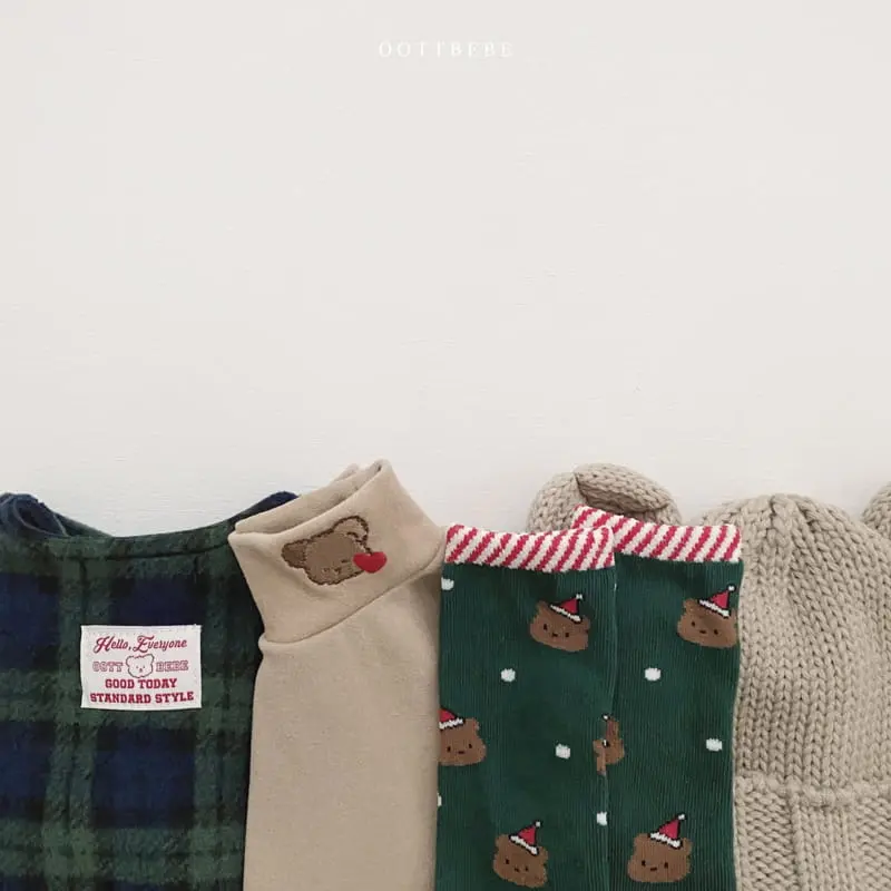 Oott Bebe - Korean Baby Fashion - #babyoninstagram - Merry Check Bodysuit - 9