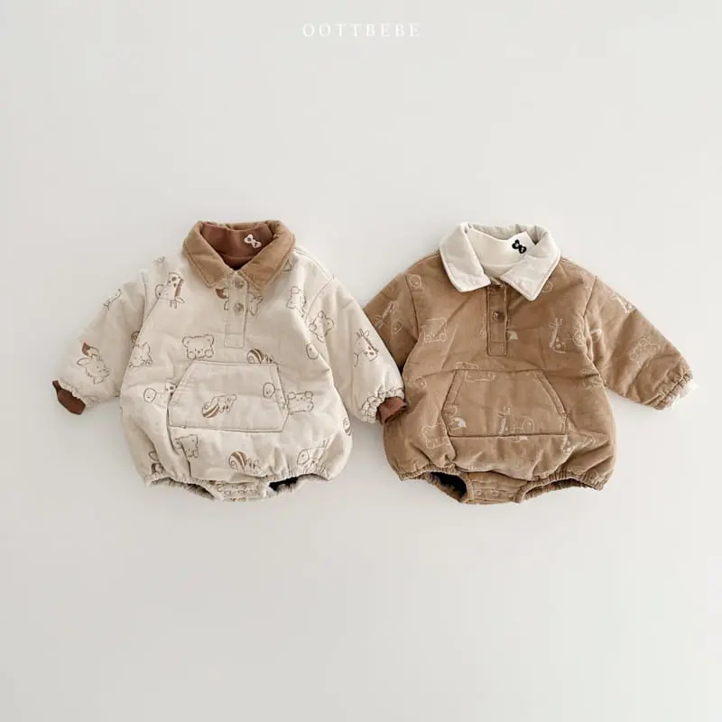Oott Bebe - Korean Baby Fashion - #babywear - Bear Rib Bodysuit - 10