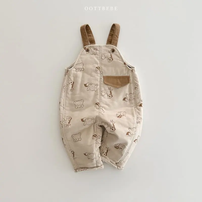Oott Bebe - Korean Children Fashion - #fashionkids - Bear Rib Overall