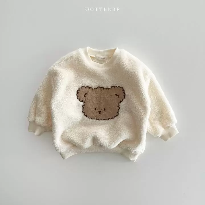 Oott Bebe - Korean Children Fashion - #littlefashionista - Cozy Fleece Top Bottom Set - 6