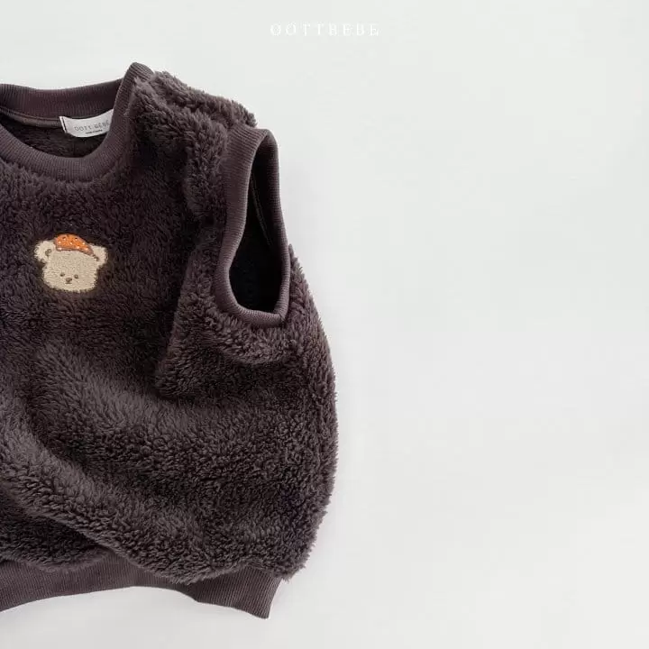 Oott Bebe - Korean Children Fashion - #todddlerfashion - Soft Bear Vest - 6