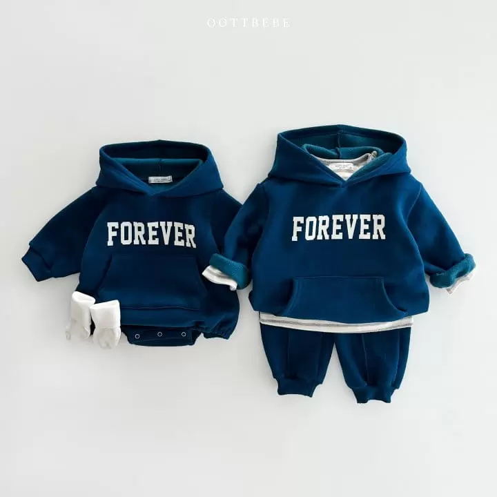 Oott Bebe - Korean Children Fashion - #todddlerfashion - Forever Hoody Top Bottom Set - 12