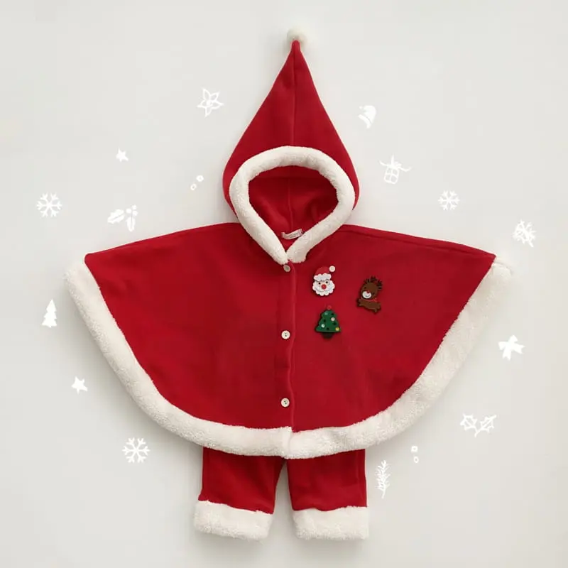 Oott Bebe - Korean Children Fashion - #toddlerclothing - Oott Santa Cape - 5