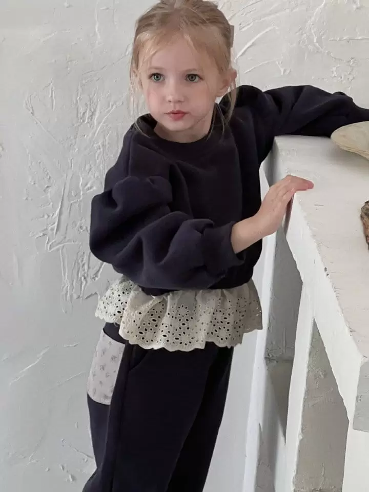 Otaly - Korean Children Fashion - #Kfashion4kids - 3672 Puff Top Bottom Set - 2