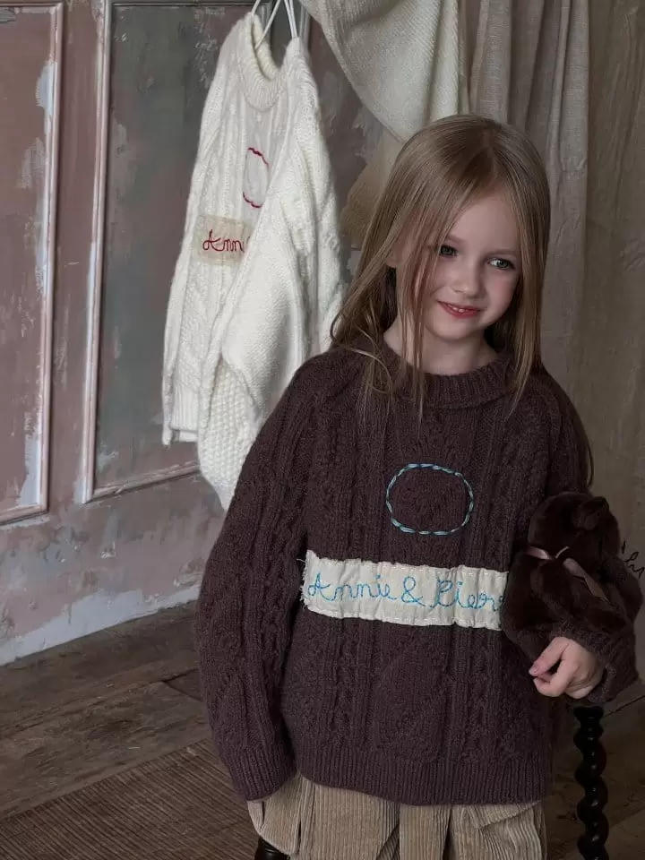 Otaly - Korean Children Fashion - #designkidswear - 3655Embroidery Over Knit Tee - 11