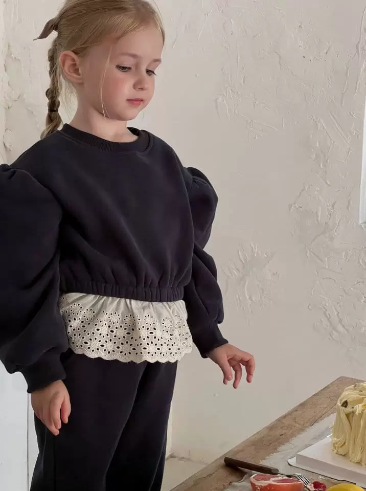 Otaly - Korean Children Fashion - #kidzfashiontrend - 3672 Puff Top Bottom Set