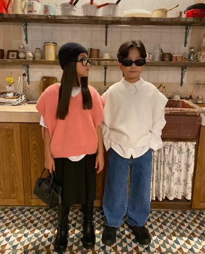 Our - Korean Children Fashion - #childofig - Flat Knit Vest - 7