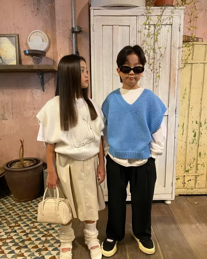 Our - Korean Children Fashion - #discoveringself - Flat Knit Vest - 11