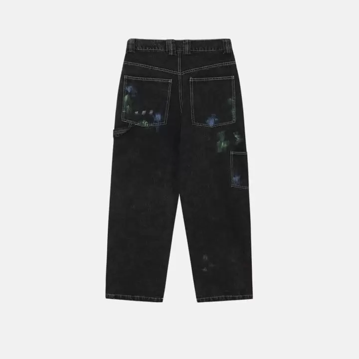 Our Room - Korean Women Fashion - #momslook - Painting Jeans - 2