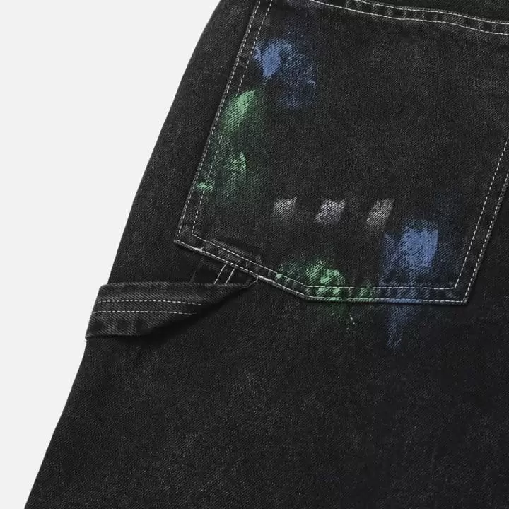 Our Room - Korean Women Fashion - #womensfashion - Painting Jeans - 7