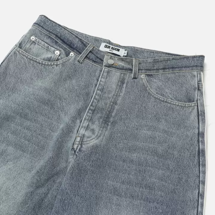 Our Room - Korean Women Fashion - #womensfashion - Wide Line Jeans - 3