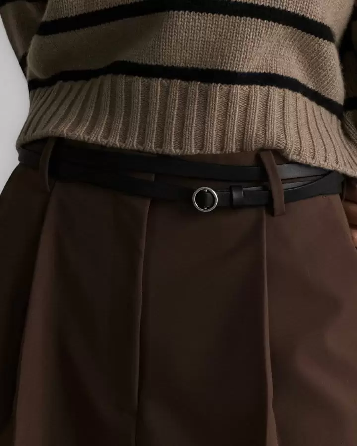 Paper Moon - Korean Women Fashion - #momslook - classic thin leather maxi belt - 5