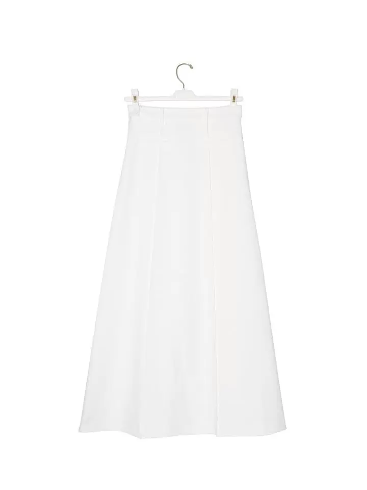 Paper Moon - Korean Women Fashion - #womensfashion - pin ~ tuck detail maxi flared skirt - 4