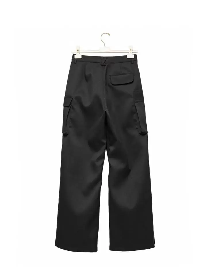 Paper Moon - Korean Women Fashion - #momslook - LUX heavy texture wide cargo trousers - 6