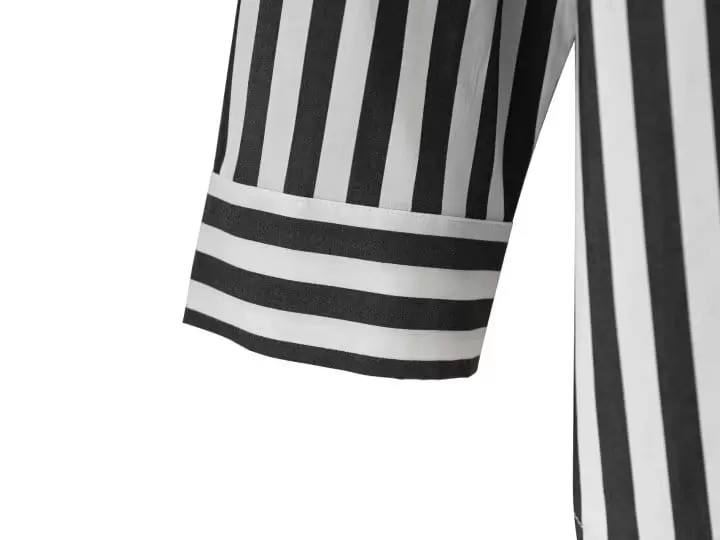 Paper Moon - Korean Women Fashion - #momslook - striped pattern oversized button down shirt - 11
