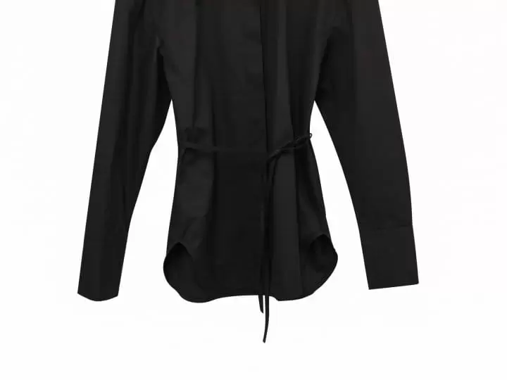 Paper Moon - Korean Women Fashion - #pursuepretty - padded shoulder button down cotton shirt - 9