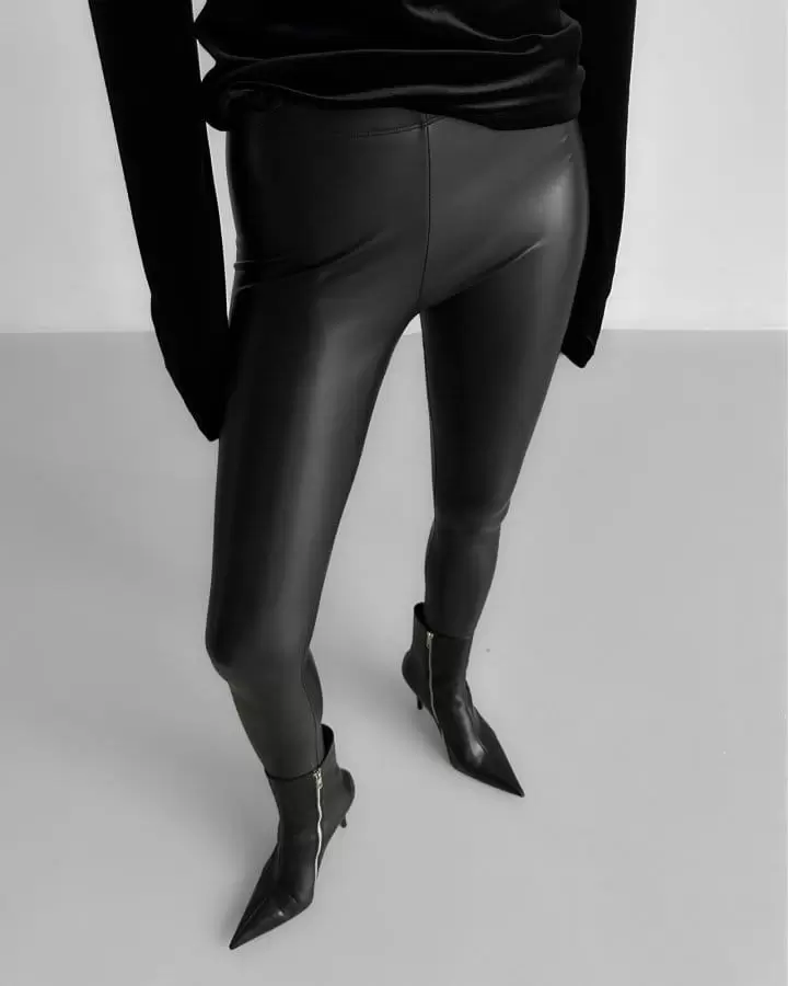 Paper Moon - Korean Women Fashion - #restrostyle - faux leather leggings