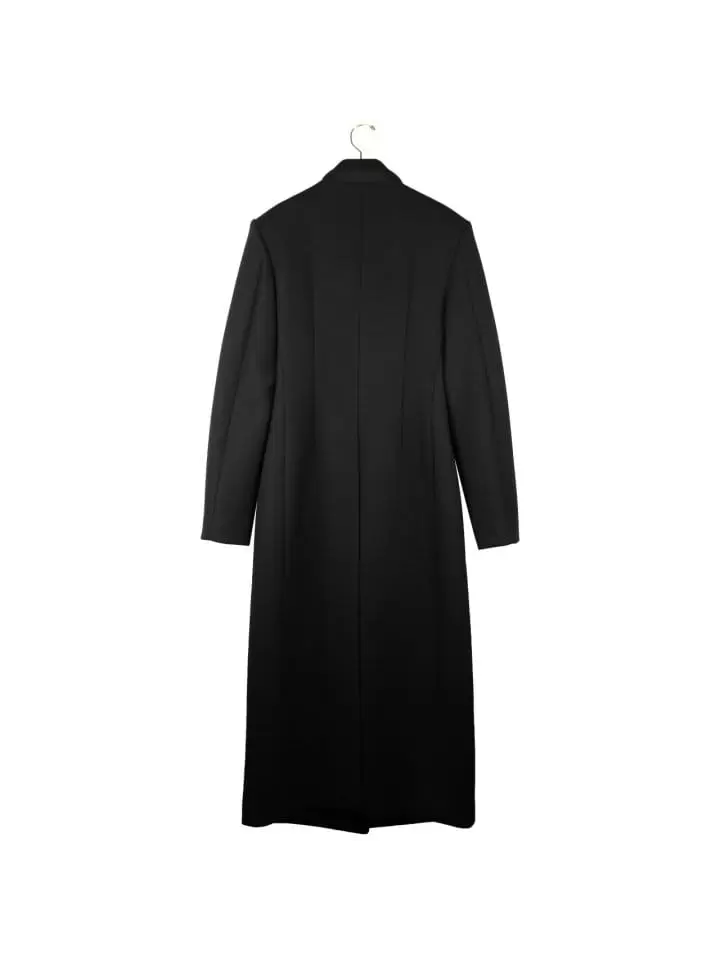 Paper Moon - Korean Women Fashion - #romanticstyle - virgin 100 % wool peak lapel tailored maxi coat - 7