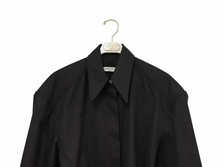 Paper Moon - Korean Women Fashion - #vintageinspired - padded shoulder button down cotton shirt - 7