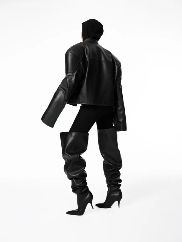 Paper Moon - Korean Women Fashion - #vintageinspired - LUX oversized lambskin leather racer biker jacket - 3