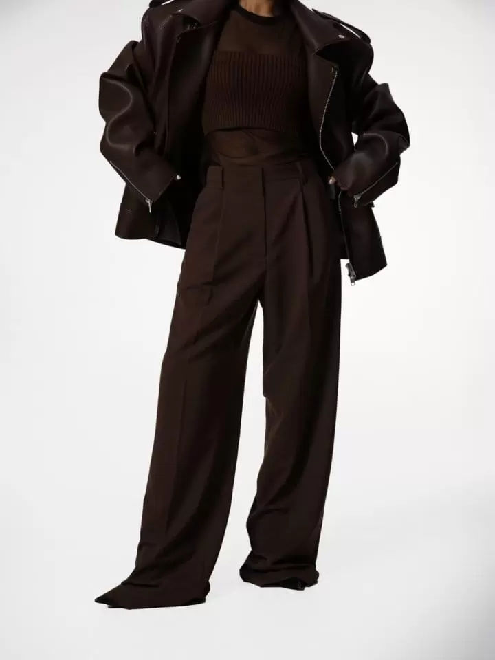 Paper Moon - Korean Women Fashion - #womensfashion - high waist one pleated wide trousers