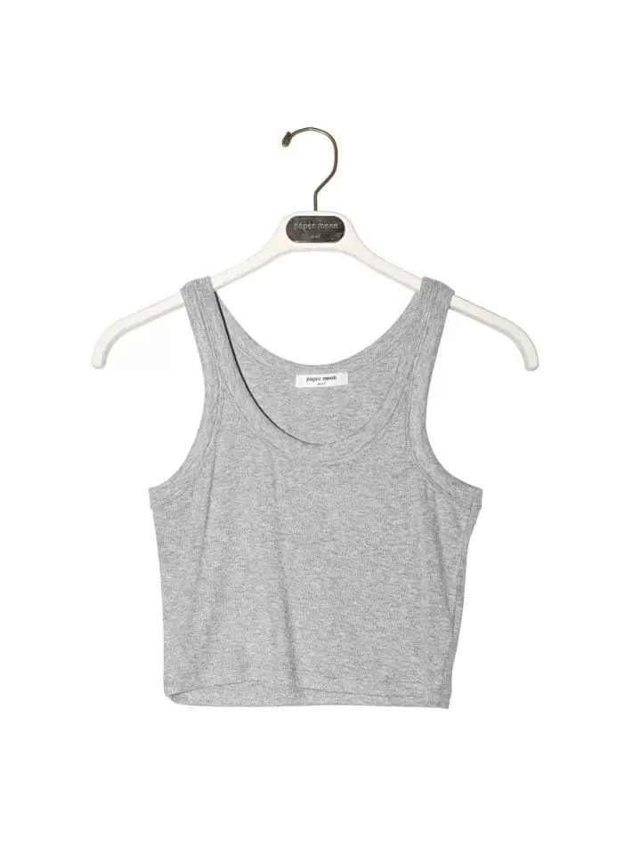 Paper Moon - Korean Women Fashion - #womensfashion - ribbed cropped tank sleeveless top - 5
