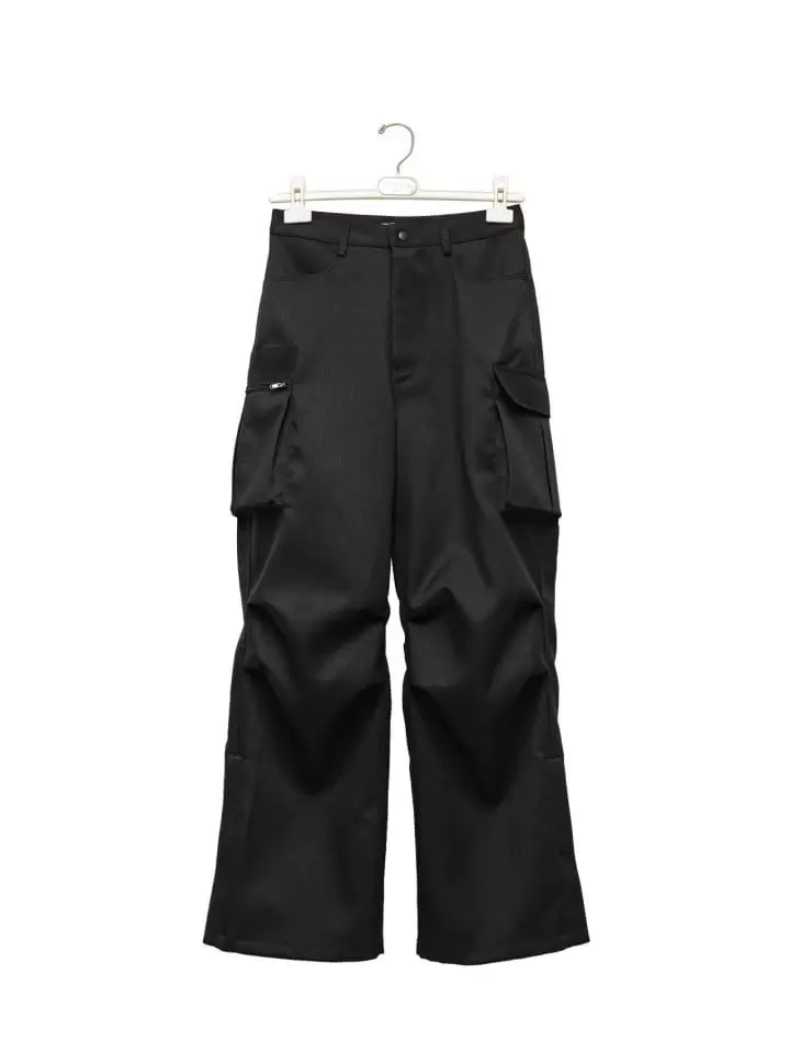 Paper Moon - Korean Women Fashion - #womensfashion - LUX heavy texture wide cargo trousers - 5